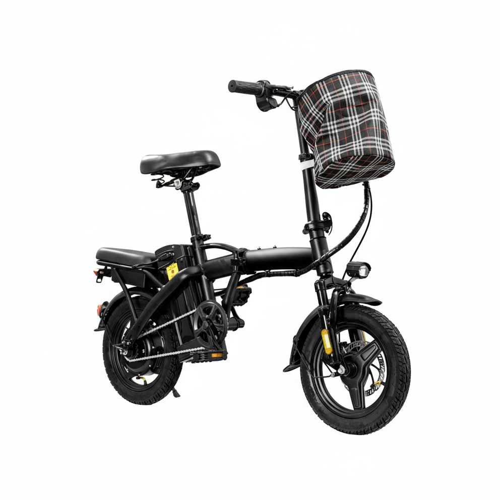 Compact Folding Electric Bicycle  With Lithium Battery for Adults Portable City Commuter Bike